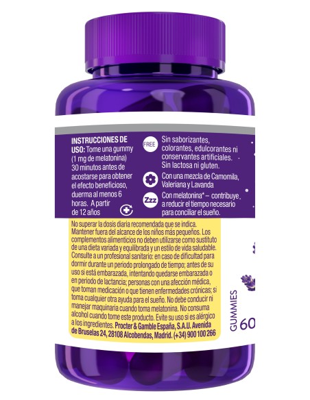 ZzzQuil Natura Mango & Plátano 60 gummies