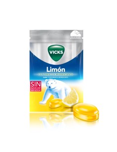 Vicks Caramelos Limón Refrescante Bolsa 72 g