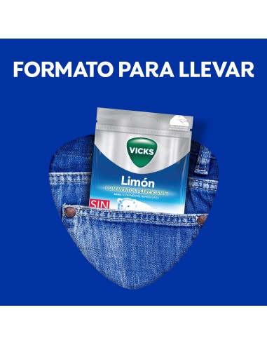 Vicks Caramelos Limón Refrescante Bolsa 72 g
