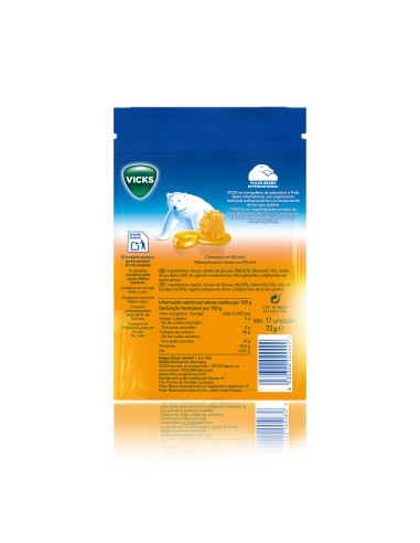 Vicks Caramelos Miel Refrescante 72g