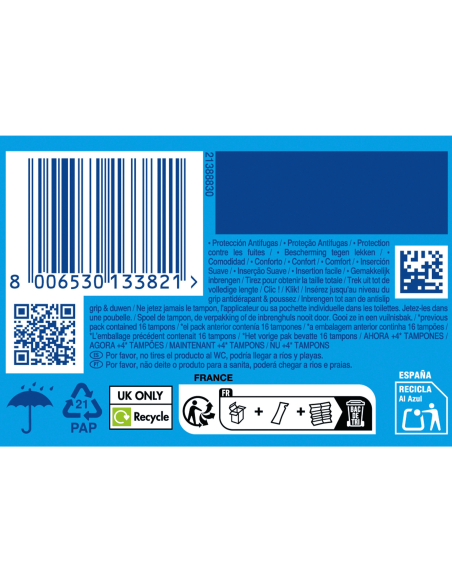 Tampax Pearl Compak Tampón Regular 16 unidades