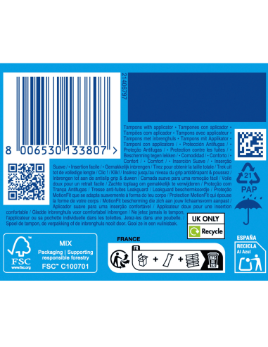 Tampax Pearl Compak Tampones Súper Plus 16 unidades
