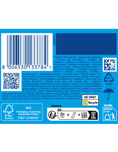 Tampax Pearl Compak Tampones Súper 16 unidades