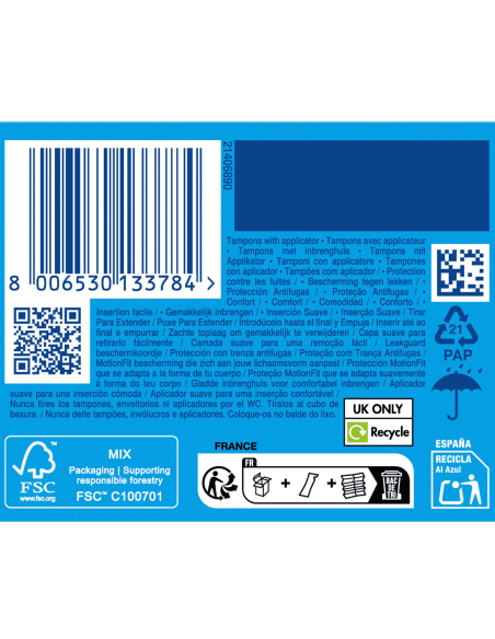 Tampax Pearl Compak Tampones Súper 16 unidades