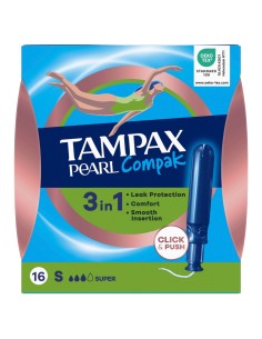 Tampax Pearl Compak Tampones Súper 16 unidades