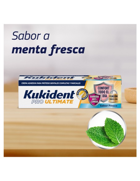 Kukident Adhesivo para prótesis dentales Pro Ultimate Sabor Fresco 40g