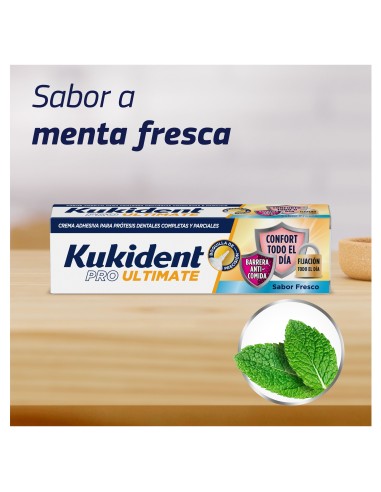 Kukident Adhesivo para prótesis dentales Pro Ultimate Sabor Fresco 57g