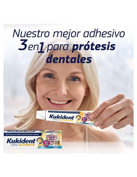 Kukident Adhesivo para prótesis dentales Pro Ultimate Sabor Fresco 57g