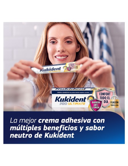Kukident Adhesivo para prótesis dentales Pro Ultimate sin Sabor 40g