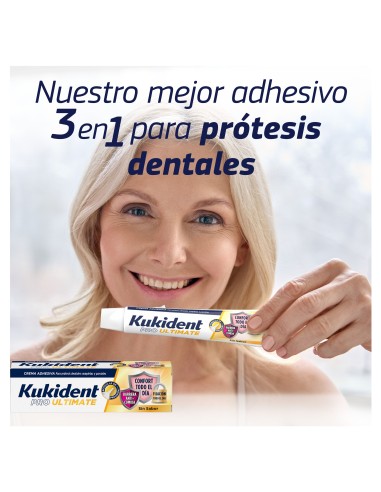 Kukident Adhesivo para prótesis dentales Pro Ultimate sin Sabor 57g