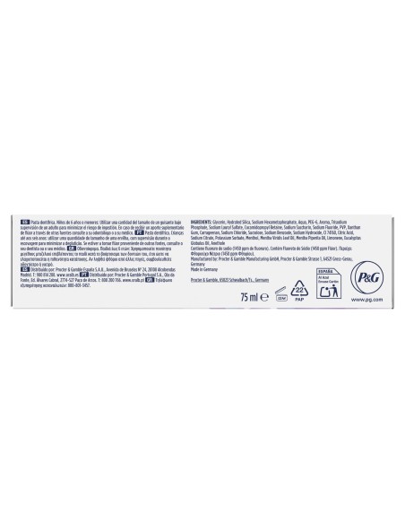 Oral-B 3D White Luxe Pasta Dental Perfección 75 ml