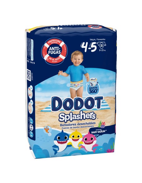 Dodot Splashers pañal bañador Talla 4/5 9-15kg 11 unidades
