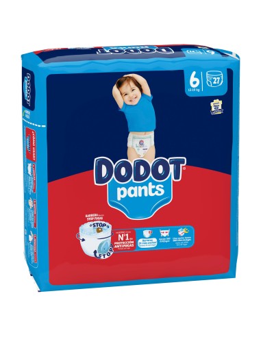 Dodot Pañal Pants Bebé Seco Carry Pack Talla 6 27 unidades