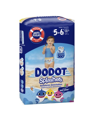 Dodot Splashers pañal bañador Talla 5/6 +14 kg 10u