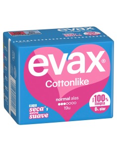 Evax Cottonlike Compresa Normal Alas 19 unidades