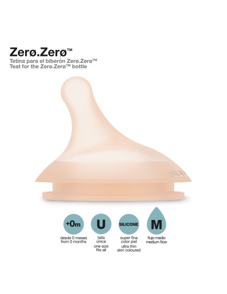 Suavinex Tetina Zero Zero Flujo Medio 2 unidades