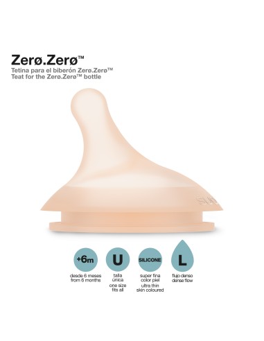 Suavinex Tetina Zero Zero Flujo Denso L 2 unidades