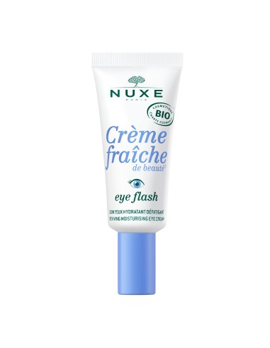 Nuxe Creme Fraiche Eye Flash BIO - Tratamiento Contorno de Ojos Hidratante Anti-fatiga 15ml