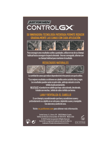 Just For Men ControlGX 2 en 1 Champú + Acondicionador 118ml