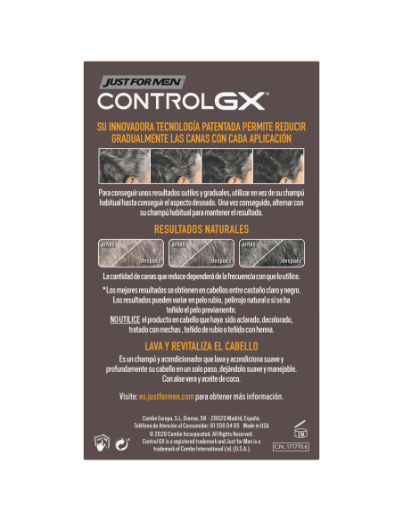 Just For Men ControlGX 2 en 1 Champú + Acondicionador 118ml