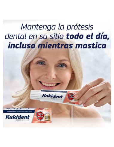 Kukident Adhesivo para prótesis dentales Pro Plus Firmeza al Masticar 40g