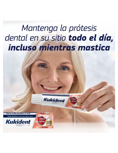 Kukident Adhesivo para prótesis dentales Pro Fijación al Masticar 57g