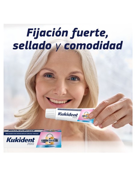 Kukident Adhesivo para prótesis dentales Fijación Todo El Día Fresco 47g