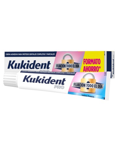 Kukident Adhesivo para prótesis dentales Fijación Todo El Día Fresco 70g