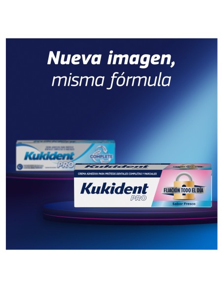 Kukident Adhesivo para prótesis dentales Fijación Todo El Día Fresco 70g