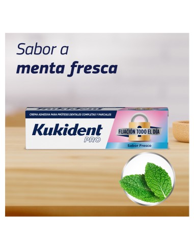 Kukident Adhesivo para prótesis dentales Fijación Todo El Día Fresco 70g