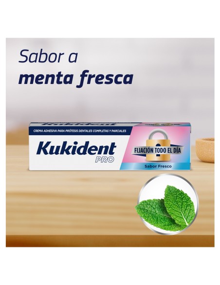Kukident Adhesivo para prótesis dentales Fijación Todo El Día Fresco 70g