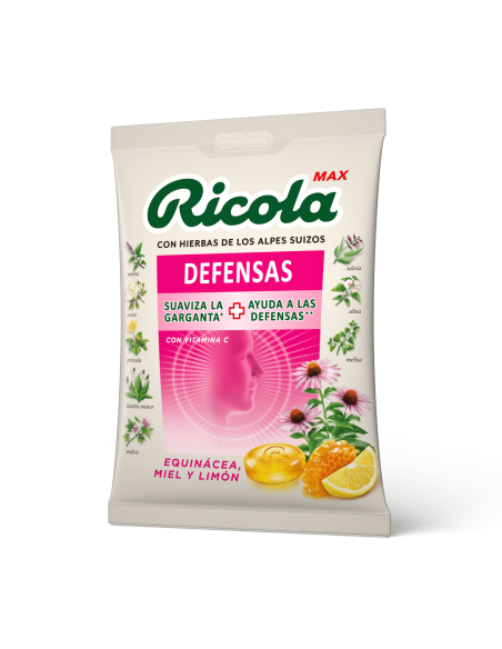 Ricola Max Caramelos Sabor Equinácea Miel y Limón 70g