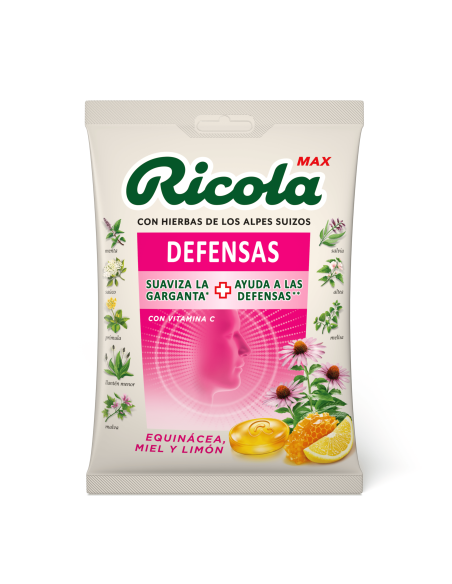 Ricola Max Caramelos Bolsa Sabor Equinácea, Miel y Limón 70g