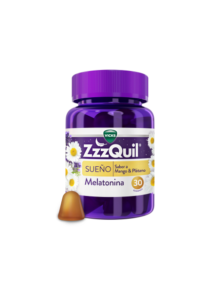 ZzzQuil Natura Mango y Plátano 30 gummies