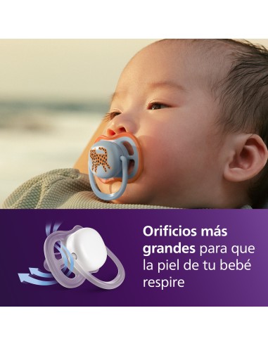 Avent Pacifier Ultra Air Chupete Silicona Azul 0-2 meses 2 unidades