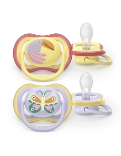 Avent Pacifier Ultra Air Chupete Silicona Rosa 0-2 meses 2 unidades