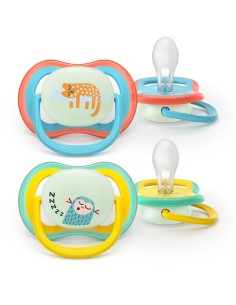 Avent Pacifier Ultra Air Nighttime Chupete Silicona Niño +18 meses 2 unidades