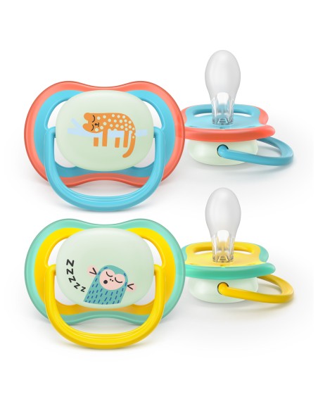 Avent Pacifier Ultra Air Nighttime Chupete Silicona Niño +18 meses 2 unidades