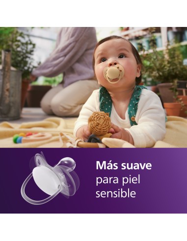 Avent Pacifier Ultra Soft Chupete Silicona Neutral 6-18 meses 2 unidades