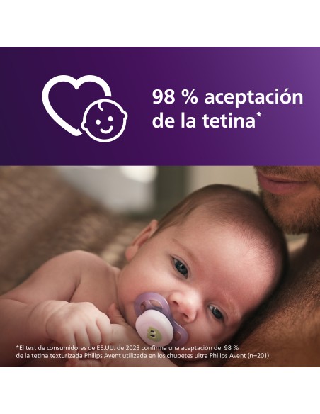 Avent Star Deco Chupete Silicona Rosa 0-2 meses 2 unidades