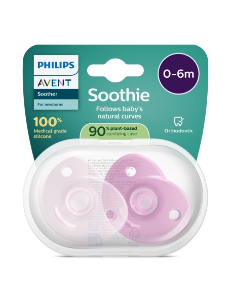 Avent Soothie Calmante Chupete Silicona Niña 0-6 meses 2 unidades