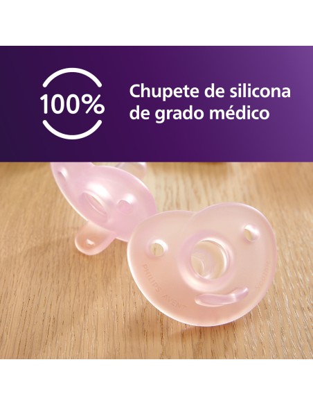 Avent Soothie Calmante Chupete Silicona Niña 0-6 meses 2 unidades