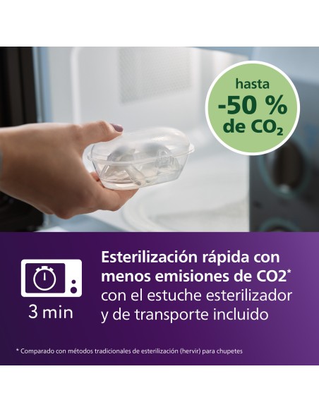 Avent Pacifier Ultra Air Nighttime Chupete Silicona Niño 0-6 meses 2 unidades