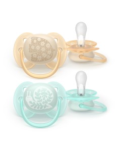 Avent Pacifier Ultra Soft Chupete Silicona Neutral 0-6 meses 2 unidades
