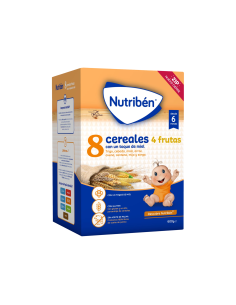 Nutribén Papilla 8 Cereales con Miel y 4 Frutas 600g