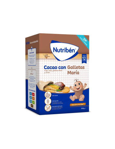 Nutribén Papilla de Cacao con Galletas María 500g