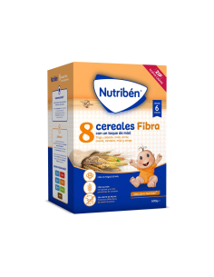 Nutribén Papilla 8 Cereales con Miel y Fibra 600g