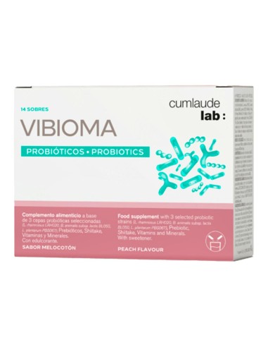 Cumlaude Vibioma Melocotón 14 sobres 3 g