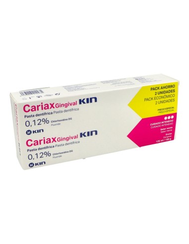Cariax Gingival Pasta Dental Pack 2 unidades 125ml