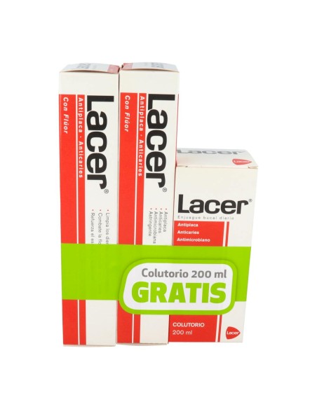 Lacer Kit Pasta Dental 2x125ml + Colutorio 200ml